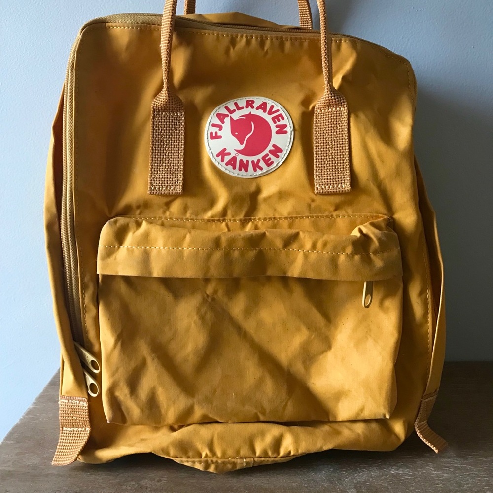 Mustard Mini Fjallraven Backpack